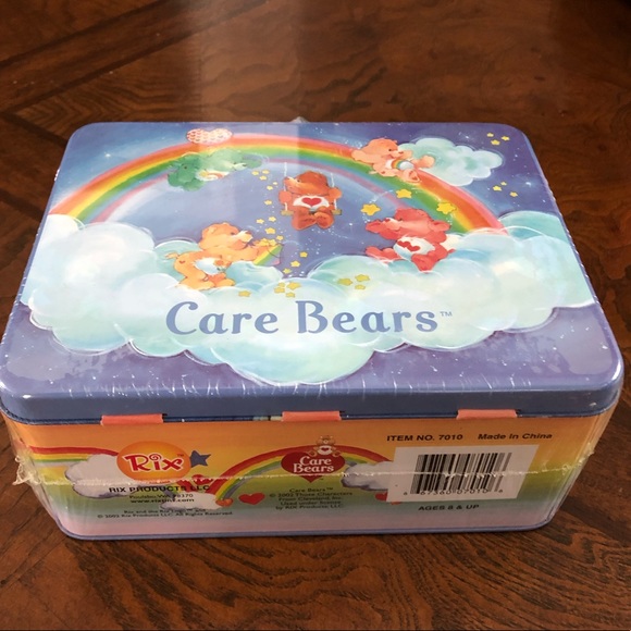 Care Bears tin box by rix painted inside rainbow sunshine sun - Picture 1 of 8